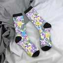 4 x Vintage Paisley Floral Funny Socks Novelty Crew Socks For Women Men