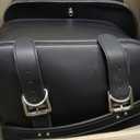 Motorcycles Saddlebags, 30L Large Capacity Saddle Bags, PU Leather Motorcycle Luggage Bag Universal Motorcycle Accessories for Sportster Softail Dyna V-star Shadow,Black