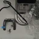 AMZCHEF Coffee Grinder, Burr Coffee Bean Grinder for Home Use with 48 Precise Grind Settings, Detachable Funnel Stand for Espresso, LED Control Panel, Anti-static Design, silver