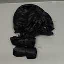 Extra Large Reusable Shower Cap for Men, Women (Black 3 Pack) Satin Double Layer EVA Waterproof Long Hair Cap