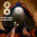 Clip on Fan 65 Hours Portable Desk Fan Rechargeable with LED Lights & Hooks 12000 Capacity Battery Operated Fan with Clips Small Desk Fan Mini Fans for Tents Travel Outdoor Camping Golf Cart Stroller