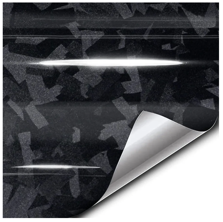 VViViD+ Forged Composite Carbon Vinyl Wrap Roll (10ft x 5ft, Gloss Black)