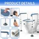Raised Toilet Seat with Handles, Adjustable Toilet Seat Risers