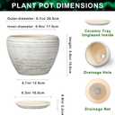 Indoor Plant Pots 8 Inch, Ceramic Plant Pots, Textured Grey