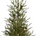 Nearly Natural 3ft. Alpine Natural Look Artificial Christmas Tree in Wood Planter with Pine Cones