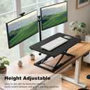 Standing Desk Converter Adjustable Height,Keyboard Riser for Stand Up Desk Riser,Computer Keyboard Stand for Desktop,Ergonomic Sit Stand Computer Workstations Black Size 23.6 Inch, 23.6 x 13.4 x 15.6 inches