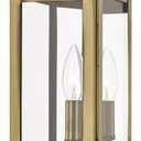 Livex Lighting 2013-01 Transitional One Light Outdoor Wall Lantern from Princeton Collection Finish, Antique Brass, 5.25"w X 14"h