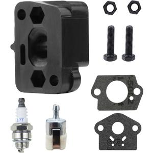 13001744331 Intake Manifold Insulator Block with Screw and Nut Compatile with Echo SRM225 SRM225i GT225 GT225i Models Maintain Kit w Spark Plug Fuel Filter Gaskets