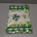 2 x XCHI Green Plaid Four-Leaf Clovers Shamrocks Horseshoes St. Patrick's Day Table Runner Table Decoration for Party Home Kitchen Dining Holiday Decor 13x72 Inch