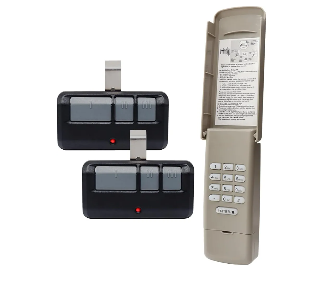 Garage Door Opener Keypad with 2 Garage Door Remotes for Liftmaster Chamberlain Craftsman Opener Remote Keypad, Replaces 877/878MAX 893MAX 893LM 971LM 877LM G940EV-P2