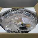 Soilsiu Modern Crystal Chandeliers for Dining Room, Pendant Light Fixture Over Table, 12-Light Height Adjustable Hanging Light Fixtures for Kitchen Island, Living Room, Bedroom, L23.5'' x W17.5''