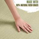 Houseables Tatami Mat, Tatami Mattress, Japanese Sleeping Mat, Twin Size, 78x39, Rollup, Japanese Floor Mattress, Bamboo Sleeping Rug, Kotatsu Floor Bed, Futon, Goza, Traditional, Rush Grass, Portable