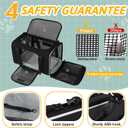 Petskd Pet Carrier 18x13x9.5 Southwest Airline Approved, Pet Travel Carrier Bag for Small Cats and Dogs, Soft Dog Carrier for 1-15 LBS Pets,Dog Cat Carrier with Safety Lock Zipper (Black)