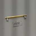 Amerdeco 10 Pack Brushed Gold Cabinet Pulls 5 Inch(128mm) Hole Center Kitchen Cabient Hardware Gold Cabinet Handles Drawer Pulls ZH0013