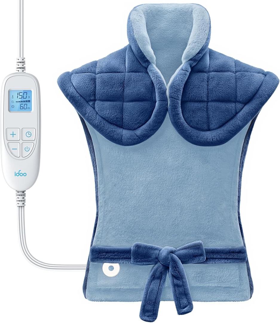 iDOO Heating Pad for Back Pain Relief, Mothers Day Gifts for Mom Women Mom Elderly, FSA Eligible Items Only List, Weighted Heating Pad for Neck & Shoulders, ETL Electric Heat Pad, 24"x33"