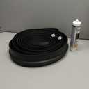 in&Bao Universal Garage Door Threshold Seal Strip 20FT Kit, Bottom Waterproof Rubber Weather Stripping Replacement（Black, 2 Adhesive）