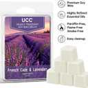 2 x UCC Plant Based Natural Wax Melts, Long Lasting Premium Soy Scented Melts Cubes, Wax Melts Tarts, Colored Wax Melt 4 Pack (French Cade & Lavender)