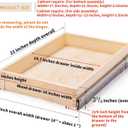 Mulush 16W x 21D x 3H Soft Close Slide Out Wood Drawer Organizer for Kitchen, Finished, (Cabinet Opening>17.5 inches for Bottom Assembly, Opening= 17 inches for Side Assembly)