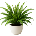 Artificial Potted Green Fern Plant for Indoor, Faux Greenery Bush Bouquet with White Berry Pinecone Accents, 16" Tall Set of 4, Fake Plants Arrangements Home Dcor