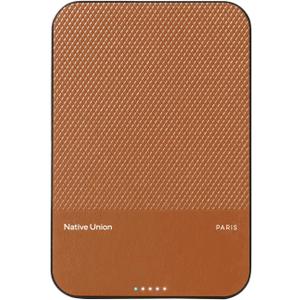 Native Union (Re Classic Power Bank | Magnetic - Qi2 MagSafe Compatible 5000mAh 15W Portable Charger - USB-C Cable Included - Compatible with iPhone Air, 17, 17 Pro Max, AirPods Pro 3 & More (Tan)