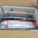 Tail Lights Assembly [LED Kit] Compatible with Chevy Avalanche 2007-2013 Rear Taillight, Chrome Housing Clear Lens
