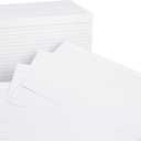 Amazon Basics Ruled Lined Index Cards for Studying and Note Taking, White, 5" x 8", 500 Count (5 Pack of 100)