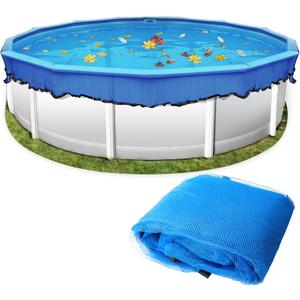 Round Pool Leaf Net Cover - Durable Material, Tight Mesh, Easy Installation, Maximum Protection, Protects Pool from Leaves and Debris (15ft)