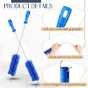 2 Pcs Drain Brush Pipe Cleaning Tube Brush, Blue, 19.7 x 2 Inch