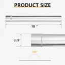 LCGP 2.25" Custom Mandrel Straight Exhaust Pipe, 18" Long, Made of Mild Steel Fit 2.25 Inch Exhaust System