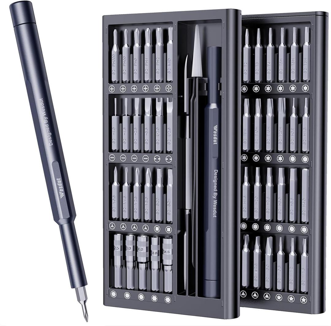 50-in-1 Small Screwdriver Set, [Super Durable & Strong Magnetic] Tiny Torx Screwdriver Fits All Ring Doorbell, Precision Magnetic Mini Repair Tool Kit for Watch, Laptop, Eyeglass, Screw Driver