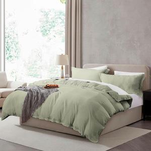 Hearth & Harbor Twin Duvet Cover Set - Twin/Twin XL Soft Prewashed Sage Green Duvet Cover, 2 Piece Set with Zipper Closure, 1 Duvet Cover 68x90 inches and 1 Pillow Sham, Color May Vary Hearth & Harbor Twin Duvet Cover Set - Twin/Twin XL Soft Prewashed Sage Green Duvet Cover, 2 Piece Set with Zipper Closure, 1 Duvet Cover 68x90 inches and 1 Pillow Sham, Color May Vary