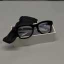 NILUTO Upgraded AI Smart Glasses with Camera 8MP HD1080P Video Glasses with Camera and Audio -Video Recording Glasses with Audio, Video Glasses, Real-Time Translation (Carbon Black)