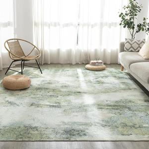 UMINEUX Living Room Rug 6'x9' Large Washable Area Rug with Anti-Slip Rubber Backing, Modern Abstract Low Pile Rugs, Ultra Soft & Thin, Non-Slip, Stain Resistant for Dining Room Bedroom Home Decor