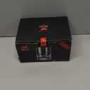 JBHO Hand Blown Crystal Double Old Fashioned Cocktail, Solid Whiskey Glasses, Rocks Glasses, Lowball Glasses - 12 Ounce - set of 2 - Perfect Size for Oversized Ice Cubes