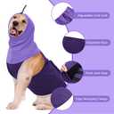 SAWMONG Dog Anxiety Vest, Breathable Calming Shirt Adjustable Chest & Hood for Dogs, Soft Pet Stress Relief Calming Coat Wraps Ears for Noise, Thunderstorms, Fireworks and Separation(Purple, 2X_Large)