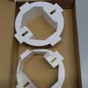 2 Pcs Round Electrical Box Extender 4.35 x 1.5 Inches Etl Listed Plastic Ceiling Outlet Light Box Extender for 3.5 Inch 4 Inch Round or Octagonal Electrical Boxes, White