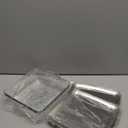 Baderke 2 Sets 9" Chilled Serving Tray for Parties with Compartments Square Ice Chilled Charcuterie Party Platter Serving Cold Dish for Shrimp Fruit Seafood Vegetable Appetizer Dish (Natural)