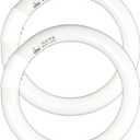 FC9T9 9 inch Circline Light Bulbs T9 30W, FCL30 Circular Fluorescent Lamp Round 30 Watts Bulb Replacement for Ceiling Fan Fixture, Daylight DL 6500K, G10q 4 Pin Base, 2 Pack