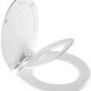 Mayfair NextStep2 Toilet Seat with Built-In Potty Training Seat, Slow-Close, Easy Clean, Removable that will Never Loosen, ROUND, White (Round 2-in-1 Seat)