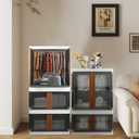 Wardrobe, Closet, Collapsible Storage Cabinet with Large Capacity, 37.5 Gal