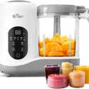 BEAR 2024 Baby Food Maker | One Step Baby Food Processor Steamer Puree Blender | Auto Cooking & Grinding | Baby Food Puree Maker with Self Cleans | Touch Screen Control, White