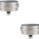 KAMANINA End Cap Replacement Finials for 3/4 or 5/8 Inch Curtain Rods, Drapery Rod Ends with M6 Standard Screws, Set of 2, Antique Silver