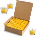Candle Charisma Citronella Scented Votive Candles - 10 Hour Burn time - Set of 72 for Dinner, Wedding, Halloween and Holiday Decorations