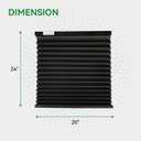 RV Blinds for Camper Windows, Camper Replacement Blinds, Privacy Protection, RV Window Shades for RV, Camper, Travel Trailer, Black (20" W x 24" L)