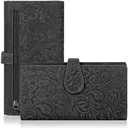 Real Leather Women Wallet Leather with RFID Blocking -Trifold Card Holder Designer Ladies Clutch with ID Window Wallets