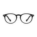 Women's Brain Trust Round Reading Glasses, Black, 2.75