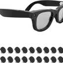 18Pcs LED Light Blocking Stickers Compatible with Ray-Ban Meta Wayfarer/Skyler/Headliner Gen 2 & Oakley Meta HSTN Smart Glasses Accessories, Low-Tack Restickable Blackout LED Light Covers Sticker