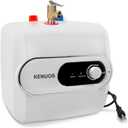 4 Gallon Water Heater Under Sink Instant Hot Water Heaters 1500W 110V 120V Mini Tank,Under Counter Water Heater with Safety Vavle 1/2" NPT for Kitchen,Bathroom,Camper,RV, White