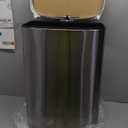 QUALIAZERO 50L/13Gal Heavy Duty Hands-Free Stainless Steel Commercial/Kitchen Step Trash Can, Fingerprint-Resistant Soft Close Lid Trashcan, 50L / 13 GAL