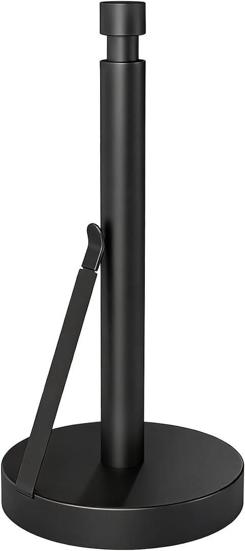 YUMORE Paper Towel Holder Countertop, Paper Towel Holder with Weighted Base Non Slip, Standing Paper Towel Roll Holder for Kitchen Bathroom, Stainles Steel